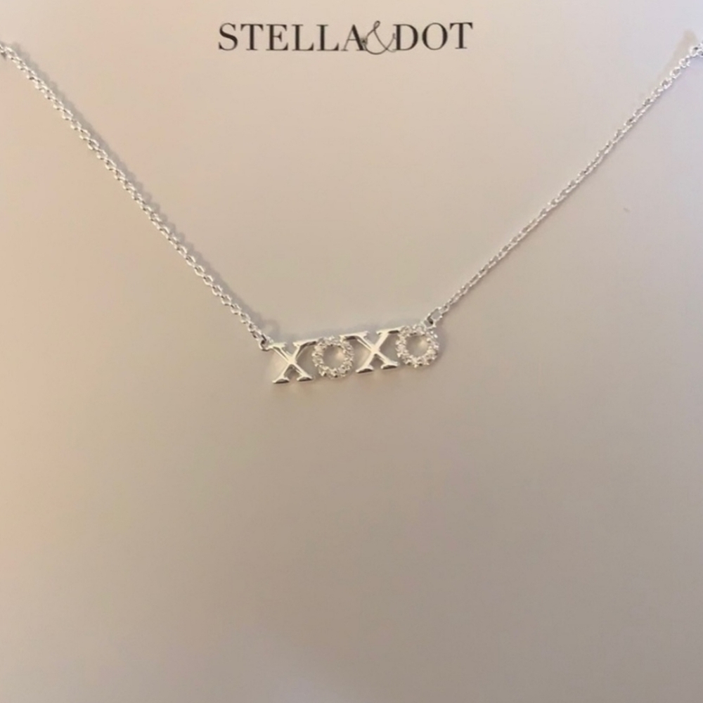 Stella & Dot - Silver XOXO Necklace - Picture 2 of 3